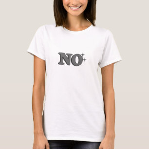 Women's "NO✦" Minimalist Graphic Tee – Funny & Bol