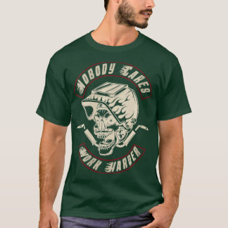 Womens Nobody Cares Work Harder Welder VNeck T-Shirt