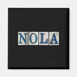 Womens Nola New Orleans Louisiana Street Tile V-ne Magnet