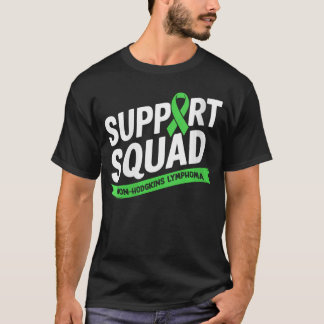 Womens NonHodgkins Lymphoma Support Squad Lime Gre T-Shirt