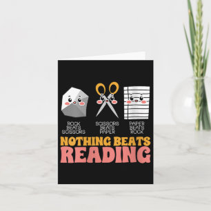 Womens Nothing Beats Reading Book Librarian Across Card