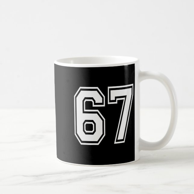 Womens Number 67 Numbered Uniform Srts Jersey Team Coffee Mug (Right)