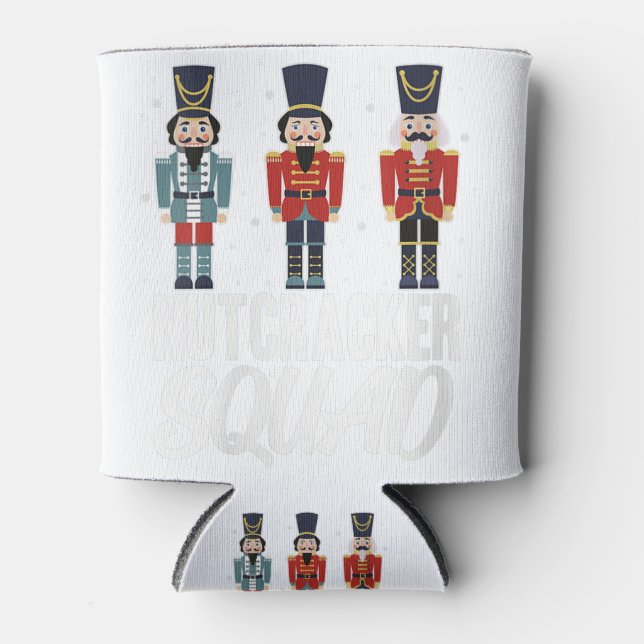 Womens nutcracker squad holiday ballet dance match can cooler (Front)