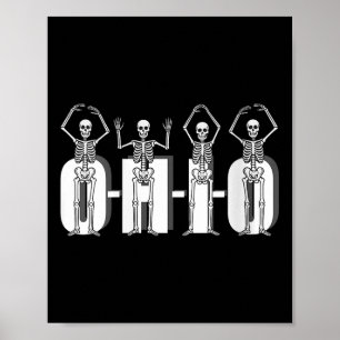 Womens O-h-i-o State Skeletons Funny Ohio Vintage Poster