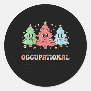 Womens Occupational Therapy Ot Therapist Ota Retro Classic Round Sticker