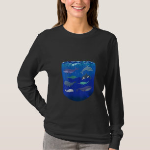 Womens Ocean Life  Sea Dolphin Whales bowheads nar T-Shirt