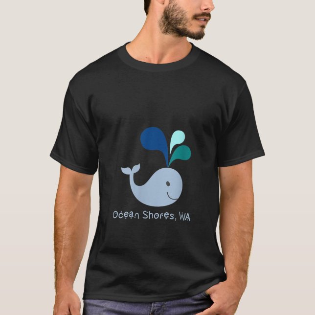Womens Ocean Shores Washington Cute Whale Lover Ca T-Shirt (Front)