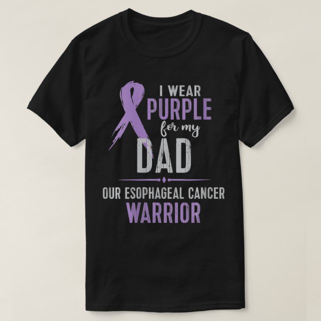 Womens Oesophageal Cancer Awareness Support My Dad T-Shirt (Design Front)