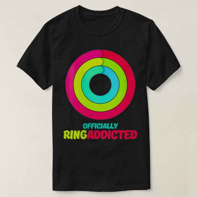 Womens Officially Ring Addicted Apple Watch Fitnes T-Shirt (Design Front)