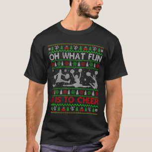 Womens Oh What Fun It Is To Cheer Christmas Cheerl T-Shirt