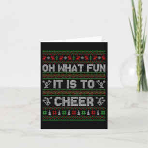 Womens Oh What Fun It Is To Cheer Ugly Christmas P Card