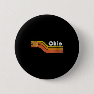 Womens Ohio - Vintage Men Women 70s 80s Graphic Co 6 Cm Round Badge