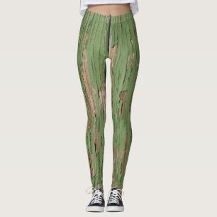 Women's Old Green Flakey Paint Leggings
