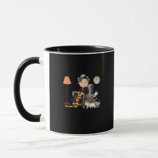 Womens old lady loves knitting born in february mug