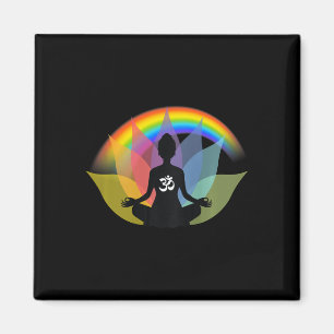 Womens Om Meditation Yoga Ckprint Magnet