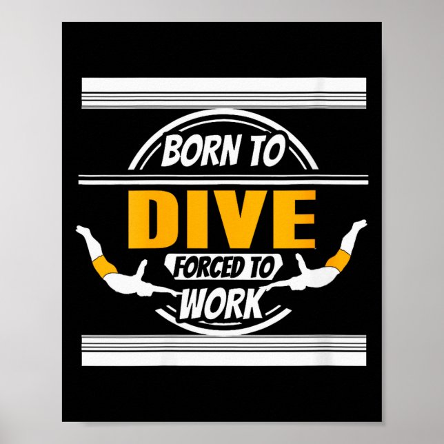 Womens Onate Diver Life Humour Career Balance Joke Poster (Front)