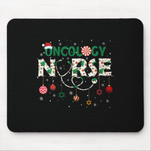 Womens Oncology Nurse Christmas Santa's Favourite Mouse Pad