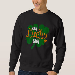 Womens One Lucky Gigi St Patricks Day Mother Mum G Sweatshirt