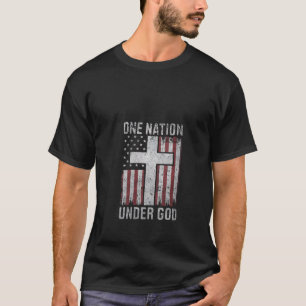 Womens ONE NATION UNDER GOD 4TH OF JULY VINTAGE PA T-Shirt