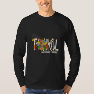 Womens One Thankful 1st Grade Teacher Turkey Thank T-Shirt