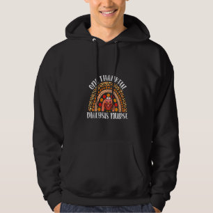 Womens One Thankful Dialysis Nurse Turkey Boho Rai Hoodie
