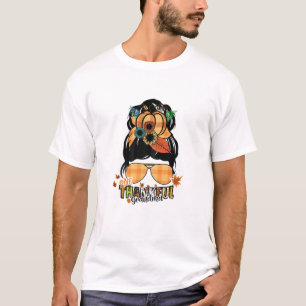 Womens One Thankful Grandma Fall Autumn Thanksgivi T-Shirt