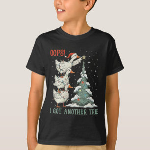 Womens Oops I Got Another Tree Merry Goosemas Sill T-Shirt