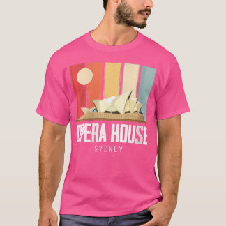 Womens Opera House Sydney In Australia Retro Sunri T-Shirt