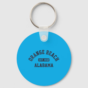Womens Orange Beach Alabama V-Neck Key Ring