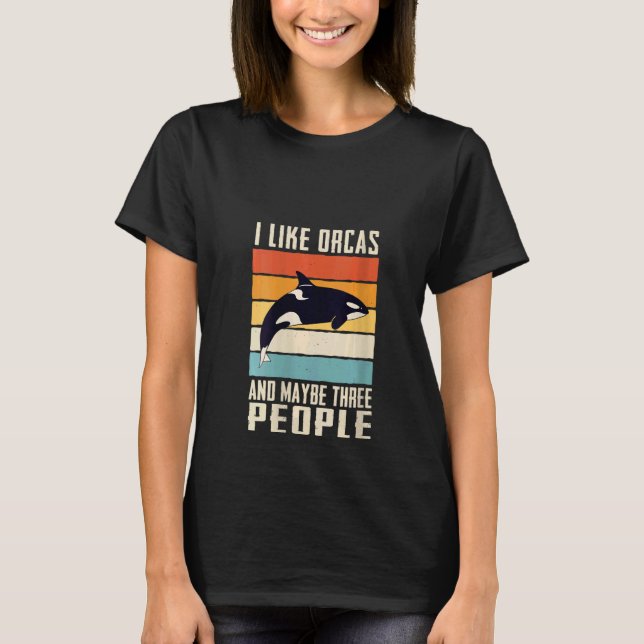 Womens Orca Killer Whale Ocean V Neck T-Shirt (Front)