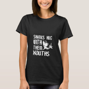 Womens orca plush shark shark women shark mouth V T-Shirt