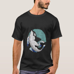Womens Orca Waves Ocean Animal Killer Whale V Ne T-Shirt