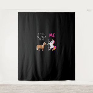 Womens Other 40 Year Olds Me Unicorn 40th Birthday Tapestry