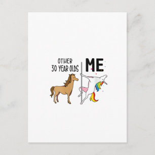 Womens Other Unicorn 30 Year Olds Birthday And Me Postcard