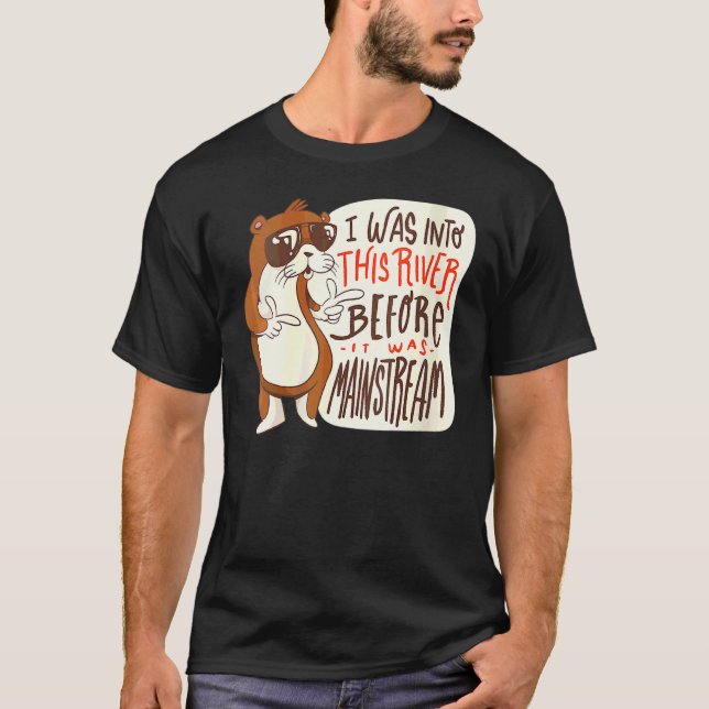 Womens Otter Cool Otter With Sunglasses  Sea T-Shirt (Front)