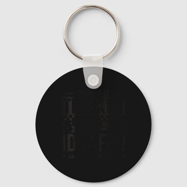 Womens Over Thinker Idgaf Funny Sarcastic Quote Key Ring (Front)