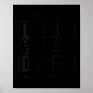 Womens Over Thinker Idgaf Funny Sarcastic Quote Poster
