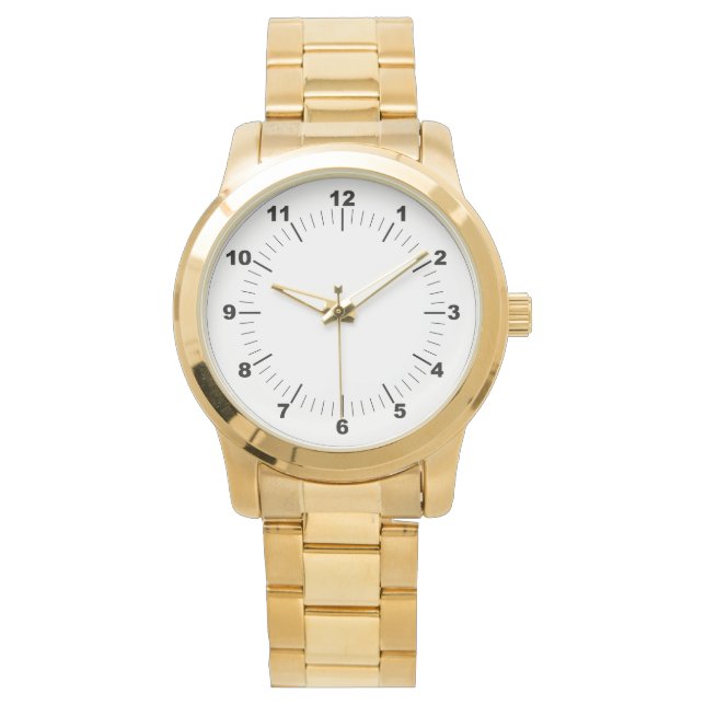 Women's Oversized Gold Bracelet Watch (Front)
