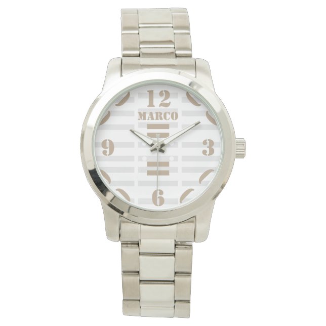 Women's Oversized Silver Bracelet Watch (Front)