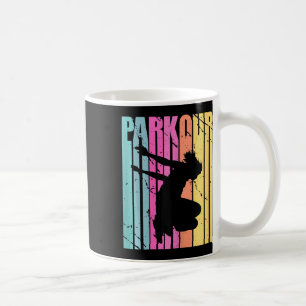 Womens Parkour Birthday Parkour Retro Free Climbin Coffee Mug