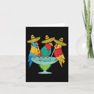 Womens Parrot Cinco De Mayo Funny Drinking Tequila Card