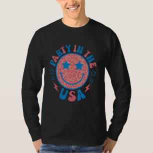 Women's Party in the USA 4th of July Preppy Smile T-Shirt