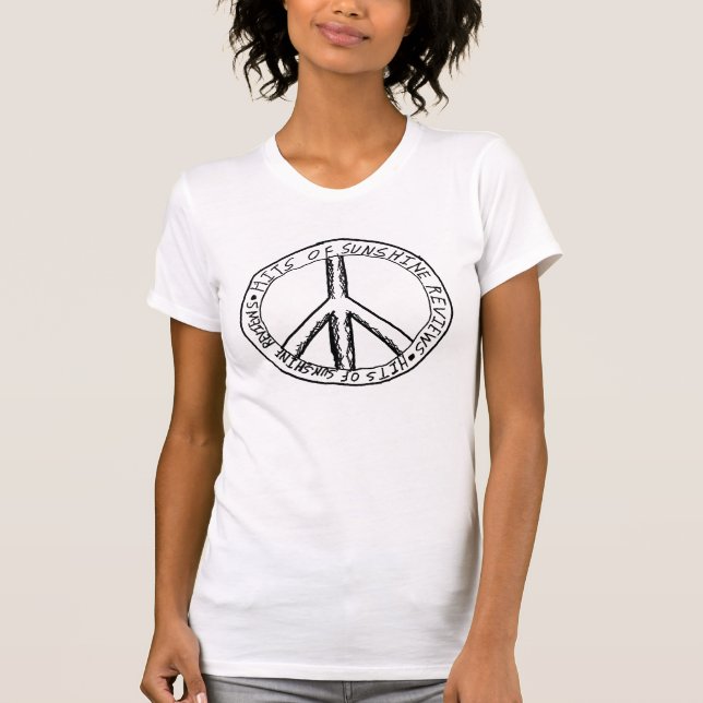 Women's Peace Sign Design T-Shirt (Front)