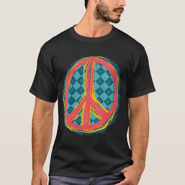 Womens Peace Sign  T-Shirt (Front)