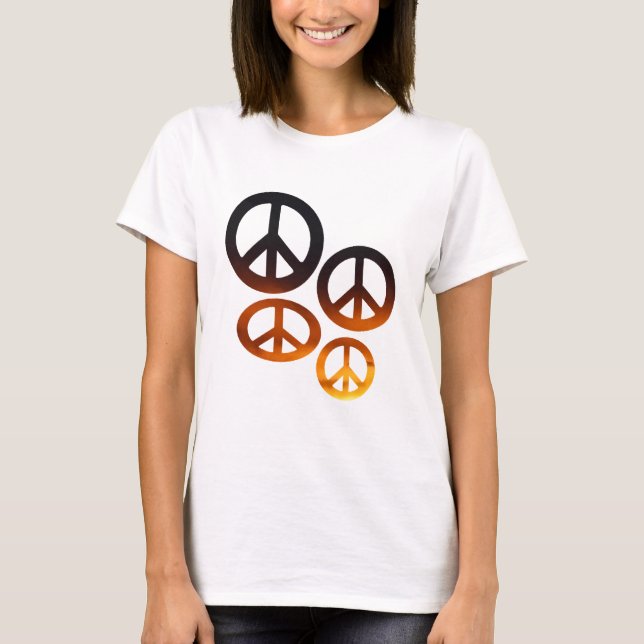 Womens Peace Signs T-Shirt (Front)