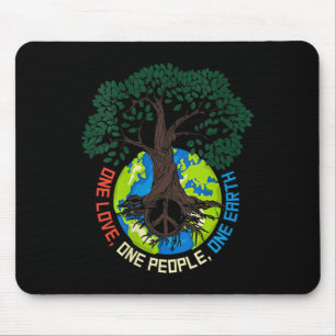 Womens Peace Tree Love - Environmental Protection Mouse Pad