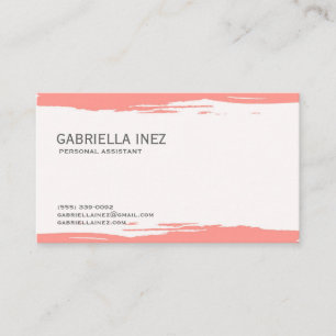 Women's Peach Watercolor Business Cards