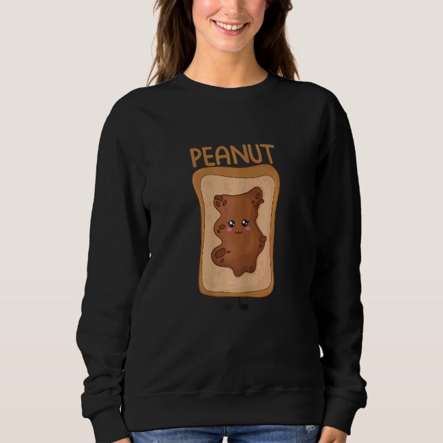 Womens Peanut Butter And Jelly Best Friend Matchin Sweatshirt (Front)