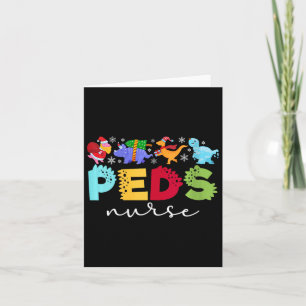 Womens Peds Christmas Peds Nurse Xmas Party Pediat Card