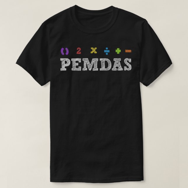 Womens PEMDAS  Please Ecuse My Dear Aunt Sally Mat T-Shirt (Design Front)